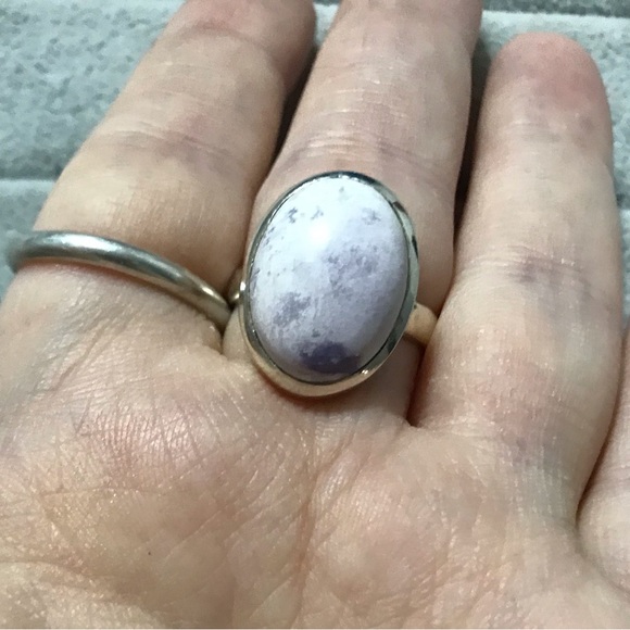New Sterling Silver Adjustable Purple Genuine Utah Tiffany Stone Ring Size 9 Gem - Picture 6 of 13